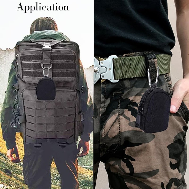 Imeisuit 2 Pack Tactical Coin Purse - Military Pocket Keychain Pouch as Mini Tool Organizer Coin Car Key Waist Case Earphone Pack Backpack Accessory Pouch (Army Green-2pcs) - Image 3